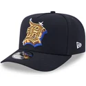 cappellino-snapback-blu-navy-a-visiera-curva-9fifty-a-frame-emblem-dei-detroit-tigers-mlb-di-new-era