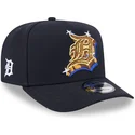 cappellino-snapback-blu-navy-a-visiera-curva-9fifty-a-frame-emblem-dei-detroit-tigers-mlb-di-new-era