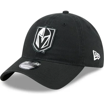 Ρυθμιζόμενο μαύρο καπέλο με καμπύλη 9TWENTY Stamp των Vegas Golden Knights NHL από τη New Era