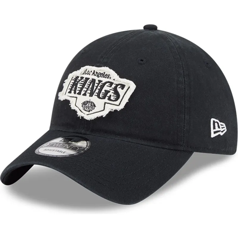 czarna-regulowana-czapka-z-zakrzywionym-daszkiem-9twenty-stamp-los-angeles-kings-nhl-od-new-era