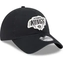 sort-justerbar-kurvet-kasket-9twenty-stamp-fra-los-angeles-kings-nhl-fra-new-era
