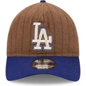 los-angeles-dodgers-mlb-new-era-9twenty-a-frame-uldnalstribe-justerbar-brun-og-bla-buet-kasket