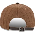 casquette-plate-marron-et-bleue-marine-ajustable-9fifty-retro-crown-wool-pinstripe-boston-red-sox-mlb-new-era