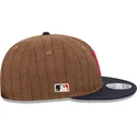 cappellino-piatto-marrone-e-blu-navy-regolabile-9fifty-retro-crown-wool-pinstripe-dei-boston-red-sox-mlb-di-new-era