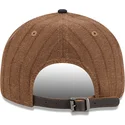 casquette-plate-marron-et-bleue-marine-ajustable-9fifty-retro-crown-wool-pinstripe-atlanta-braves-mlb-new-era
