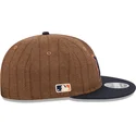 casquette-plate-marron-et-bleue-marine-ajustable-9fifty-retro-crown-wool-pinstripe-detroit-tigers-mlb-new-era