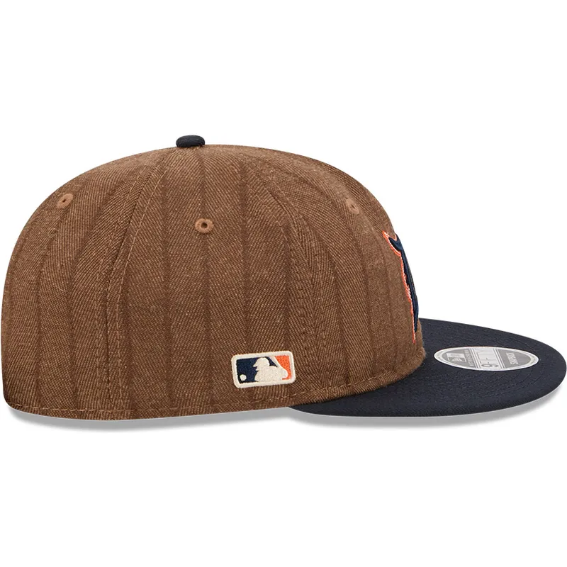 detroit-tigers-mlb-new-era-9fifty-retro-crown-uldnalstribet-justerbar-brun-og-marinebla-flad-kasket
