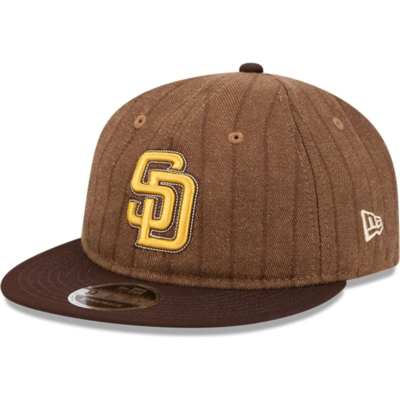 gorra-plana-marron-ajustable-9fifty-retro-crown-wool-pinstripe-de-san-diego-padres-mlb-de-new-era