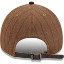 cappello-curvo-marrone-e-blu-navy-regolabile-9twenty-a-frame-wool-pinstripe-degli-atlanta-braves-mlb-di-new-era