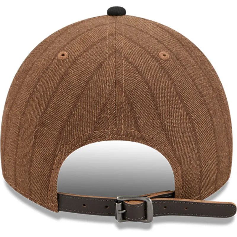 gorra-curva-marron-y-azul-marino-ajustable-9twenty-a-frame-wool-pinstripe-de-atlanta-braves-mlb-de-new-era