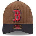 boston-red-sox-mlb-new-era-9twenty-a-frame-uld-pinstripe-justerbar-brun-og-marinebla-bojet-skaerm-kasket