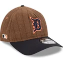 verstellbare-9twenty-a-frame-wool-pinstripe-kappe-in-braun-und-marineblau-von-detroit-tigers-mlb-von-new-era