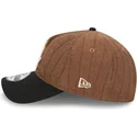 cappellino-curvo-marrone-e-nero-regolabile-9twenty-a-frame-wool-pinstripe-dei-chicago-white-sox-mlb-di-new-era