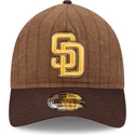 cappellino-curvo-marrone-regolabile-9twenty-a-frame-wool-pinstripe-dei-san-diego-padres-mlb-di-new-era