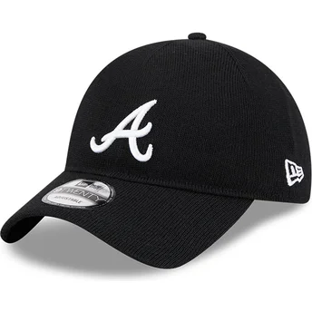 Ρυθμιζόμενο μαύρο καπέλο με καμπύλη 9TWENTY Merino Wool των Atlanta Braves MLB από τη New Era