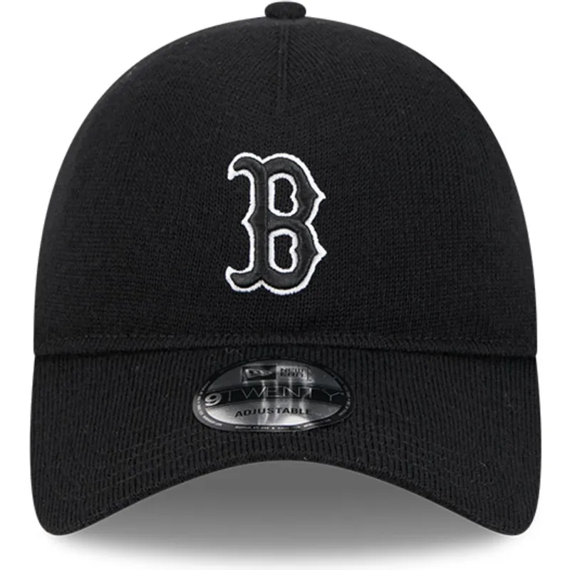 cappellino-curvo-nero-regolabile-9twenty-merino-wool-di-boston-red-sox-mlb-di-new-era