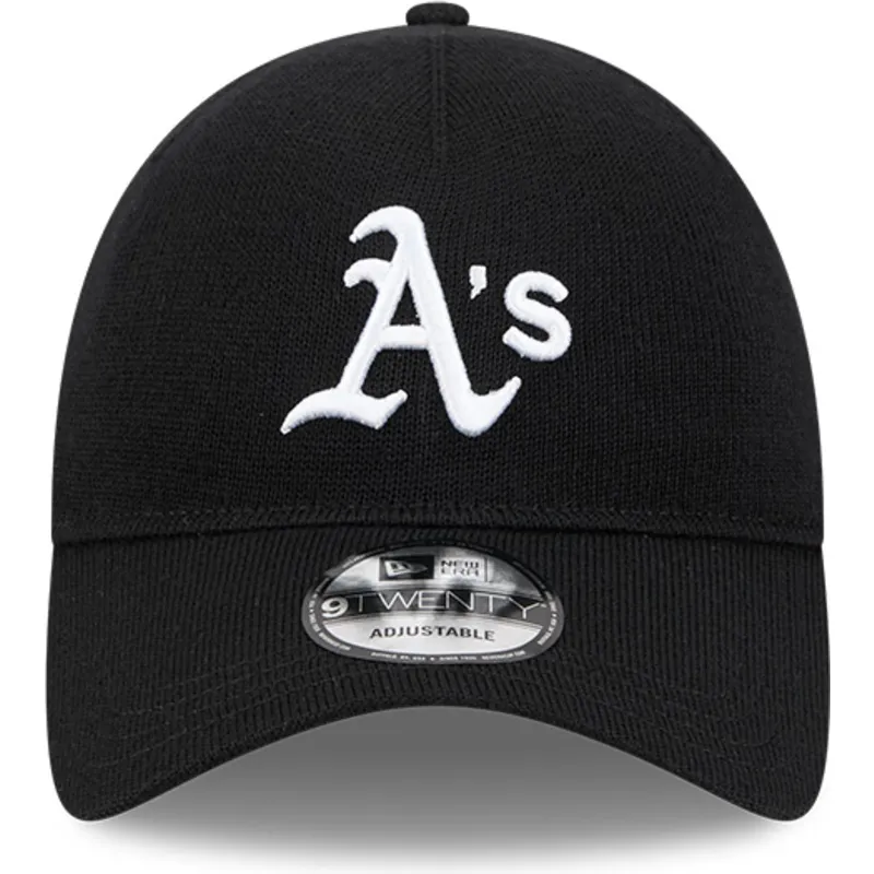 cappellino-curvo-nero-regolabile-9twenty-merino-wool-di-oakland-athletics-mlb-di-new-era