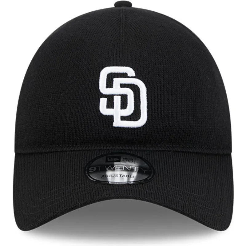 cappellino-curvo-nero-regolabile-9twenty-merino-wool-di-san-diego-padres-mlb-di-new-era
