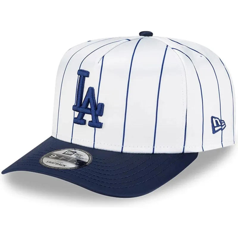 biala-i-niebieska-czapka-z-zakrzywionym-daszkiem-typu-snapback-9fifty-a-frame-satin-pinstripe-los-angeles-dodgers-mlb-od-new-era
