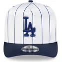 biala-i-niebieska-czapka-z-zakrzywionym-daszkiem-typu-snapback-9fifty-a-frame-satin-pinstripe-los-angeles-dodgers-mlb-od-new-era