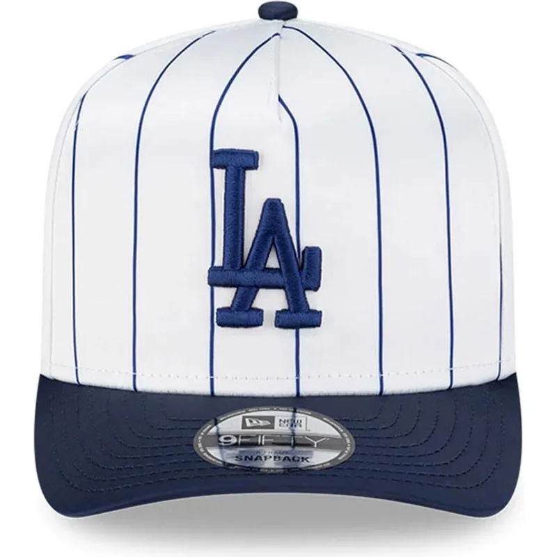los-angeles-dodgers-mlb-new-era-9fifty-a-frame-satin-pinstripe-hvid-og-bla-snapback-kasket-med-buet-skygge