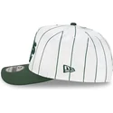 weisse-und-grune-snapback-kappe-9fifty-a-frame-satin-pinstripe-der-oakland-athletics-mlb-von-new-era