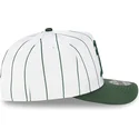 cappellino-curvo-bianco-e-verde-snapback-9fifty-a-frame-satin-pinstripe-di-oakland-athletics-mlb-di-new-era
