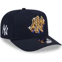 cappellino-curvo-blu-marino-snapback-9fifty-a-frame-emblem-di-new-york-yankees-mlb-di-new-era