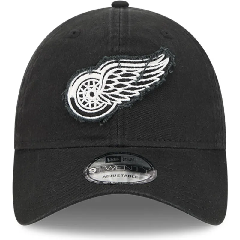 svart-justerbar-bojd-keps-9twenty-stamp-av-detroit-red-wings-nhl-fran-new-era
