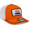 casquette-courbee-orange-et-blanche-snapback-19twenty-embroidered-patch-anaheim-ducks-nhl-new-era
