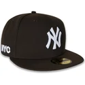 braune-flache-verstellbare-59fifty-nyc-side-kappe-der-new-york-yankees-mlb-von-new-era