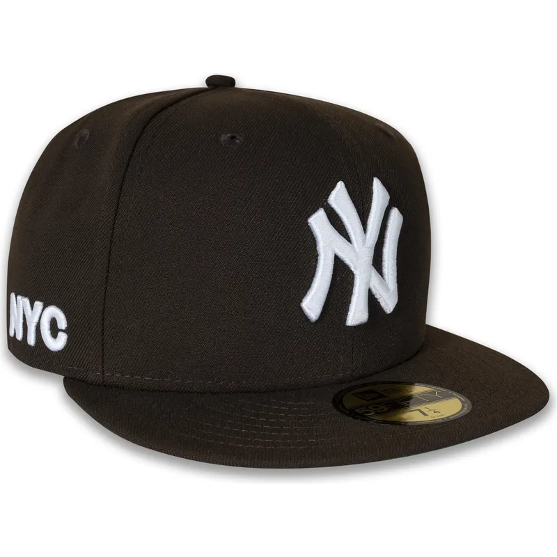 braune-flache-verstellbare-59fifty-nyc-side-kappe-der-new-york-yankees-mlb-von-new-era