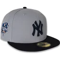 casquette-plate-grise-et-bleue-marine-ajustee-59fifty-world-series-2000-side-patch-new-york-yankees-mlb-new-era