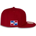 casquette-plate-rouge-ajustee-59fifty-side-dominican-republic-new-york-yankees-mlb-new-era