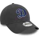 graue-verstellbare-curved-cap-9twenty-core-classic-der-los-angeles-dodgers-mlb-von-new-era