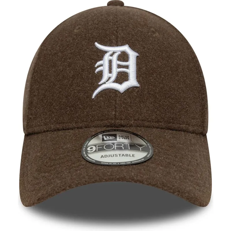 brun-kurvad-snapback-keps-9forty-melton-wool-detroit-tigers-mlb-fran-new-era