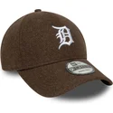 cappellino-marrone-snapback-curvo-9forty-melton-wool-dei-detroit-tigers-mlb-di-new-era