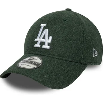 Los Angeles Dodgers MLB New Era 9FORTY Melton Wool grøn buet snapback kasket