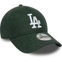 9forty-melton-wool-snapback-kappe-mit-gebogenem-schirm-in-grun-von-den-los-angeles-dodgers-mlb-von-new-era