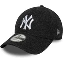 new-era-new-york-yankees-mlb-9forty-melton-wool-sort-snapback-kasket-med-buet-skygge