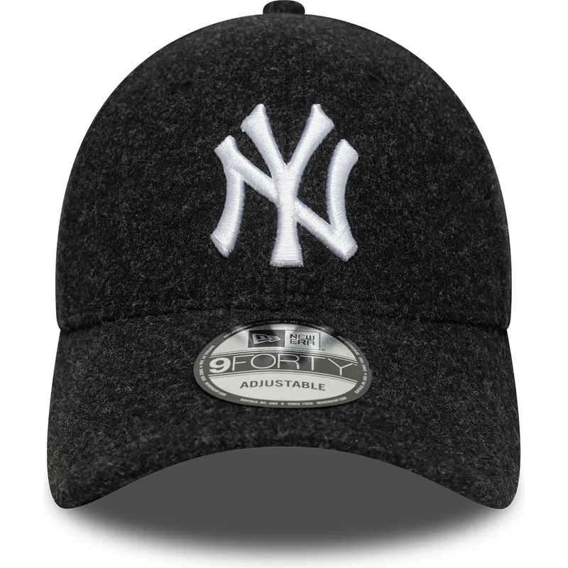 gorra-curva-negra-snapback-9forty-melton-wool-de-new-york-yankees-mlb-de-new-era