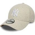 cappellino-curvo-beige-snapback-9forty-melton-wool-dei-new-york-yankees-mlb-di-new-era