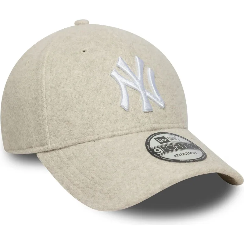buet-beige-snapback-kasket-9forty-melton-wool-fra-new-york-yankees-mlb-fra-new-era
