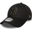cappellino-curvo-nero-regolabile-con-logo-verde-9forty-outline-di-new-york-yankees-mlb-di-new-era