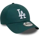 cappellino-curvo-verde-regolabile-9forty-league-essential-dei-los-angeles-dodgers-mlb-di-new-era