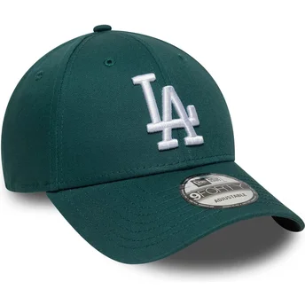 Grön justerbar böjd keps 9FORTY League Essential Los Angeles Dodgers MLB från New Era