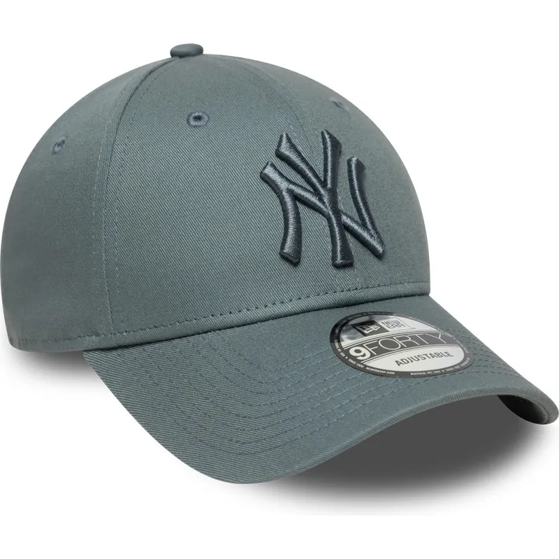 szara-czapka-z-zakrzywionym-daszkiem-regulowana-z-szarym-logo-9forty-league-essential-new-york-yankees-mlb-od-new-era
