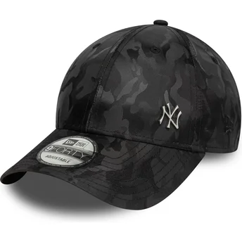 Verstellbare 9FORTY Flawless Pin Kappe mit gebogenem Schirm in schwarzem Camouflage der New York Yankees MLB von New Era