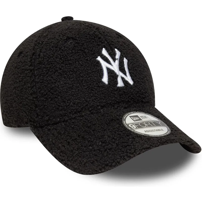 sort-justerbar-kurvet-kasket-9forty-winter-borg-fra-new-york-yankees-mlb-fra-new-era