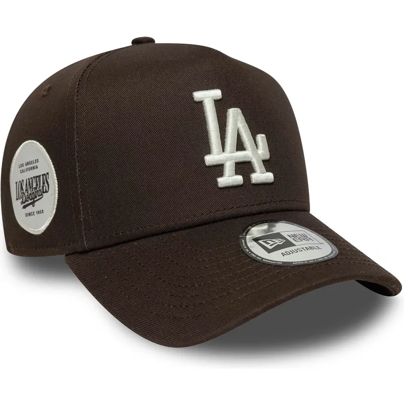 snapback-9forty-e-frame-z-brazowym-zakrzywionym-daszkiem-z-naszywka-boczna-los-angeles-dodgers-mlb-new-era